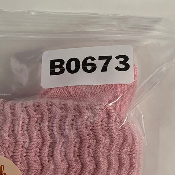 Greige L Womens Pink Knit Cardigan Sweater Gold Button Flower Detail Classic - Picture 9 of 9